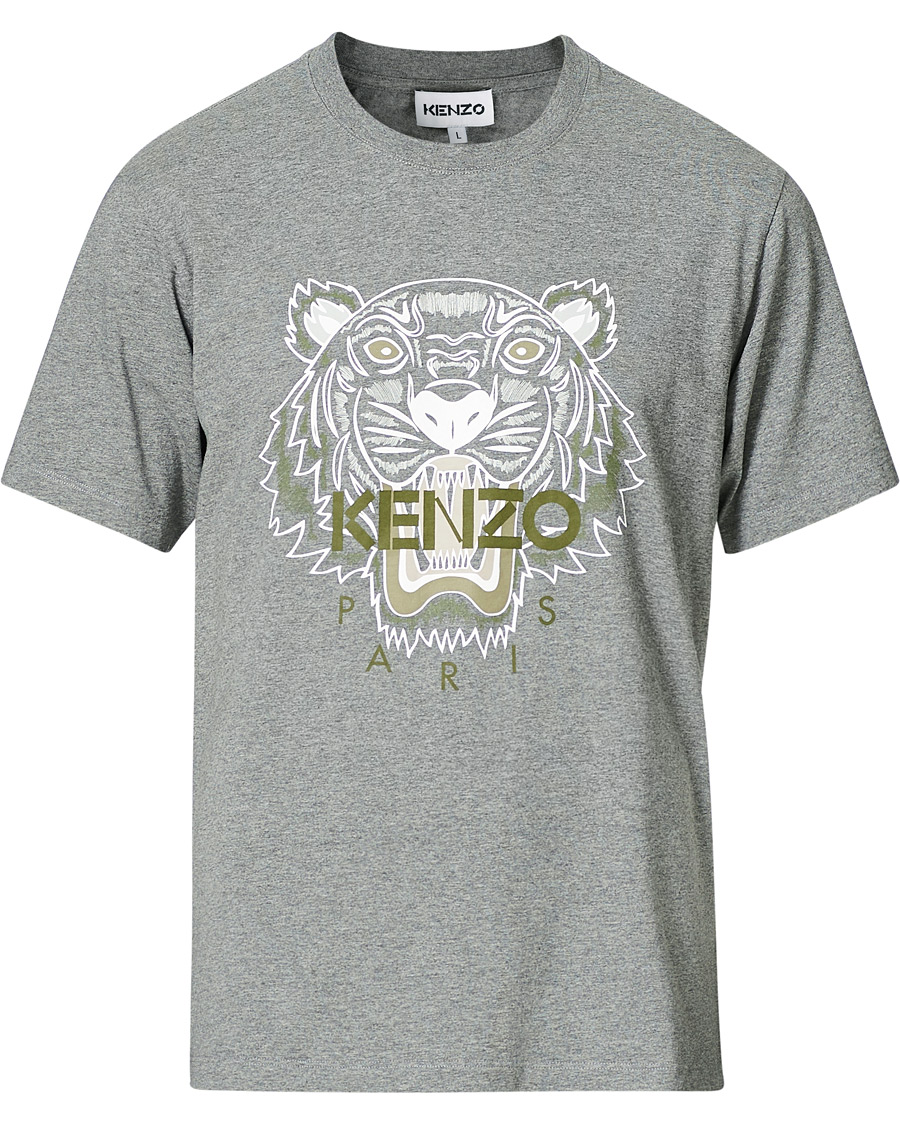 Herre | T-Shirts | KENZO | Tiger Crew Neck Tee Dove Grey