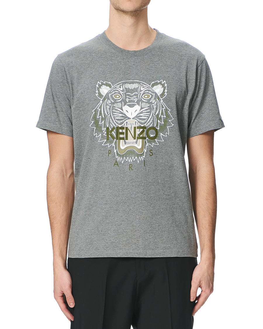 Herre | T-Shirts | KENZO | Tiger Crew Neck Tee Dove Grey