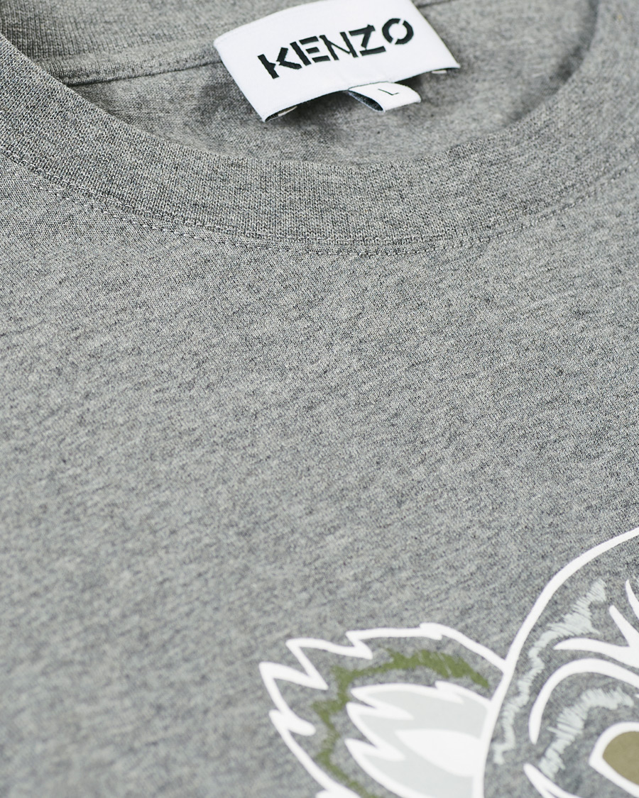 Herre | T-Shirts | KENZO | Tiger Crew Neck Tee Dove Grey