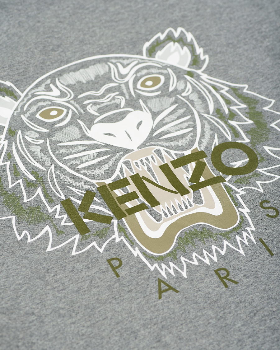 Herre | T-Shirts | KENZO | Tiger Crew Neck Tee Dove Grey