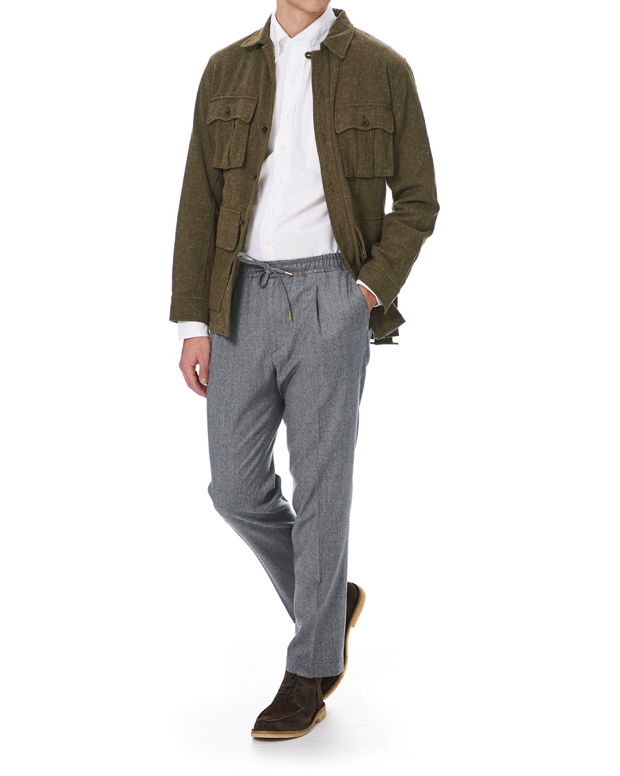 Herre | Skjorter | Drake's | Oxford Button Down Shirt White