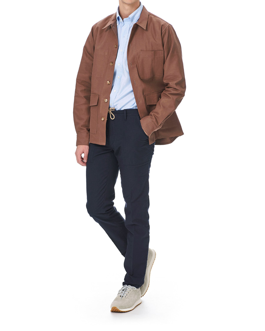 Herre | Skjorter | Drake's | Oxford Button Down Shirt Sky