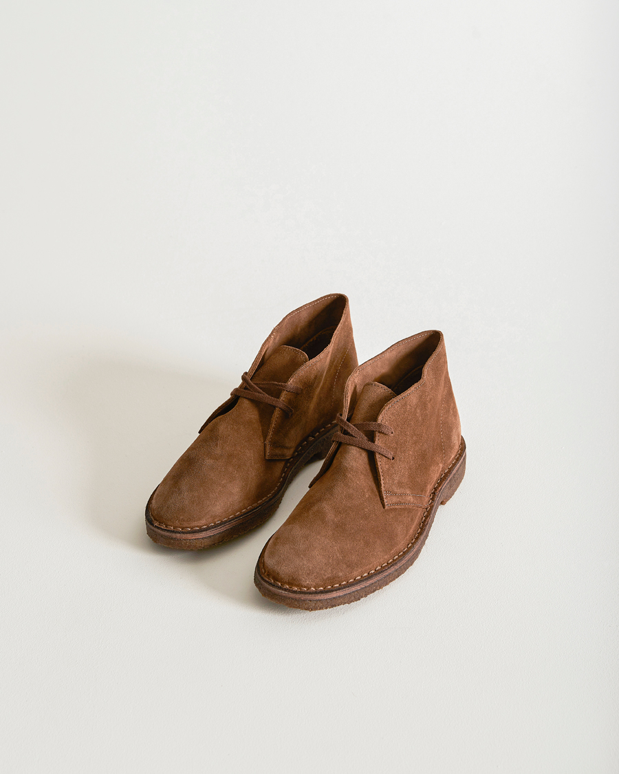 Herre | Støvler | Drake's | Clifford Suede Desert Boots Light Brown