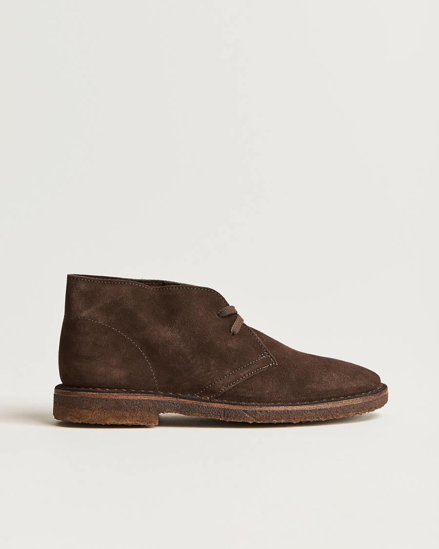 Herre | Støvler | Drake's | Clifford Suede Desert Boots Dark Brown