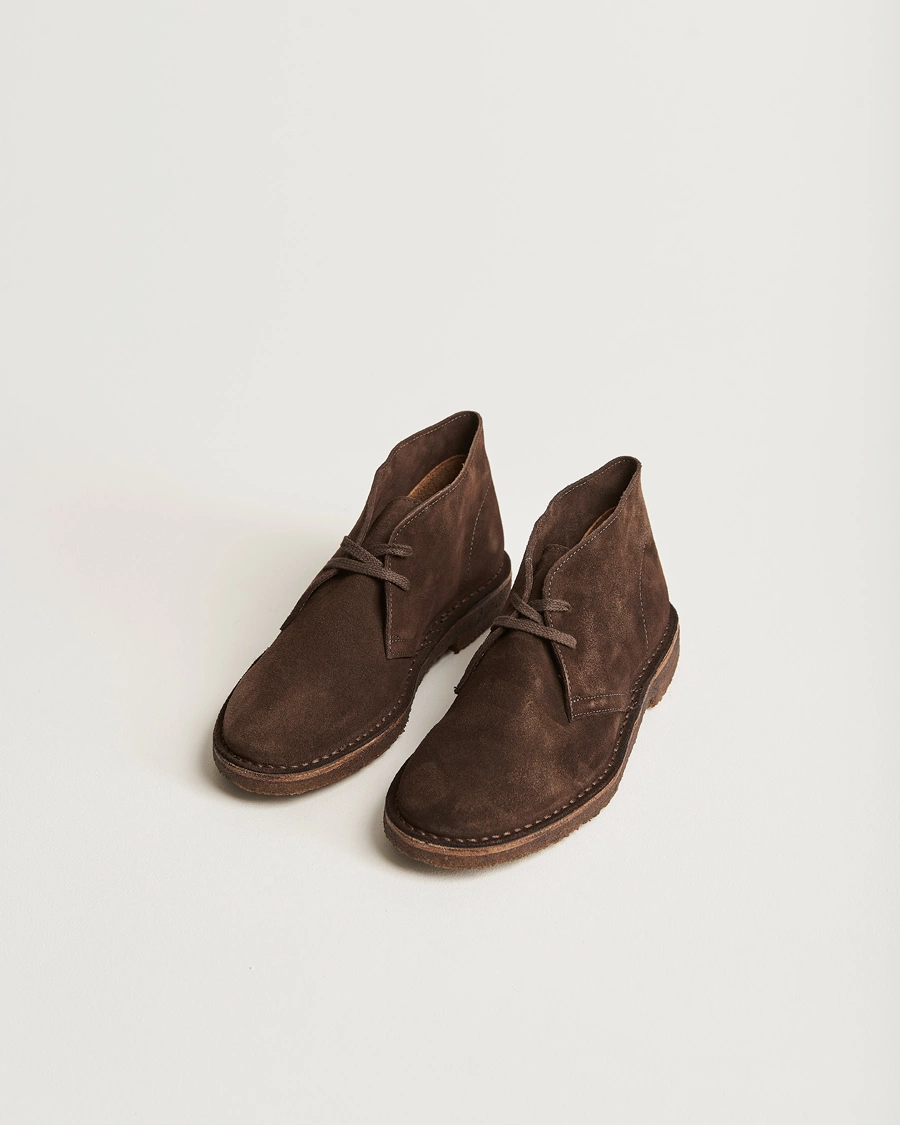 Herre | Drake's | Drake's | Clifford Suede Desert Boots Dark Brown