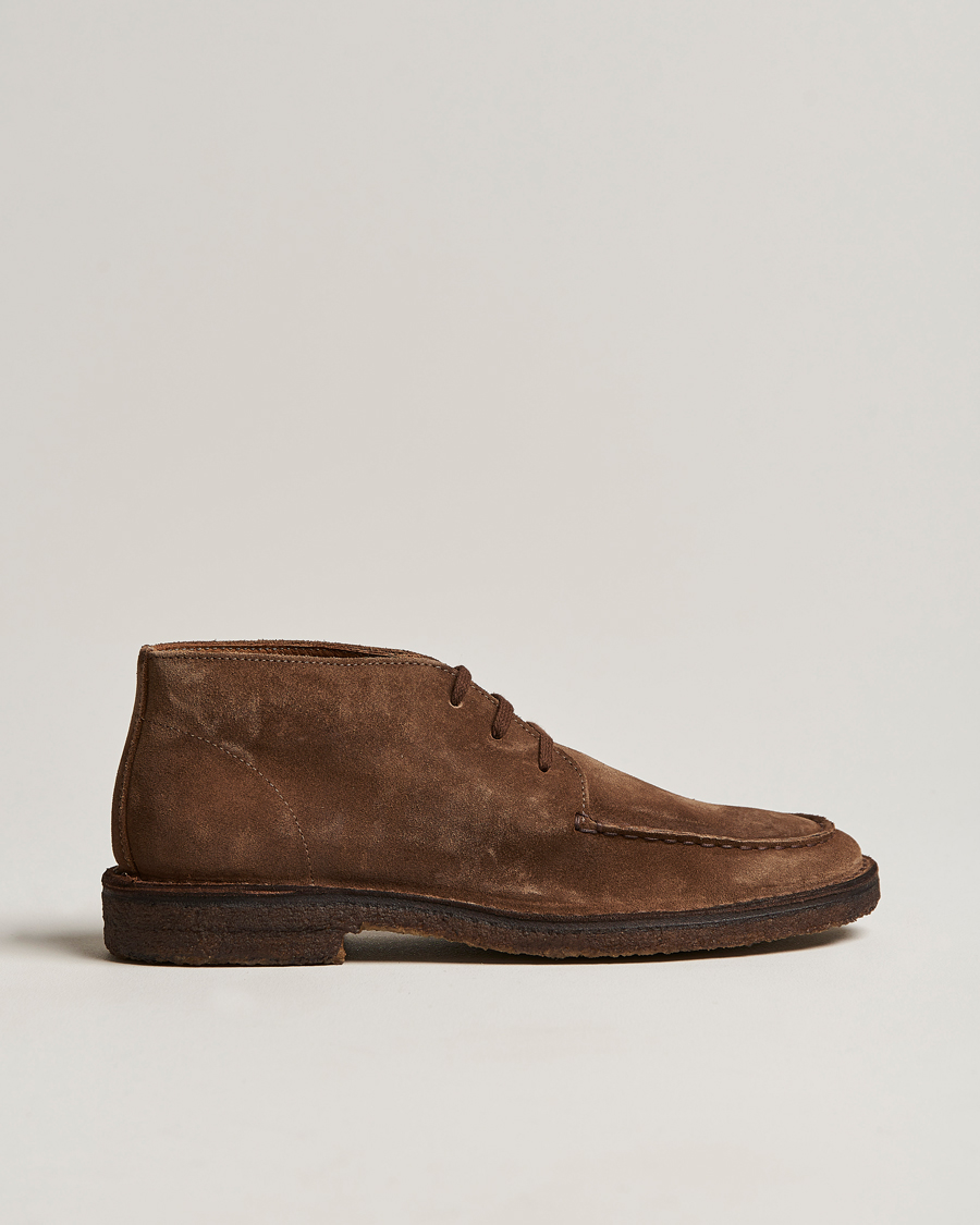 Herre | Støvler | Drake's | Crosby Moc-Toe Suede Chukka Boots Brown