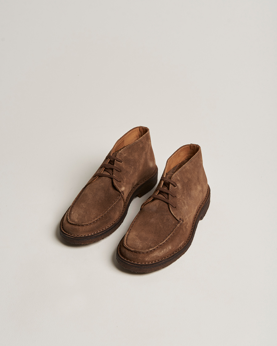 Herr |  | Drake's | Crosby Moc-Toe Suede Chukka Boots Tobacco