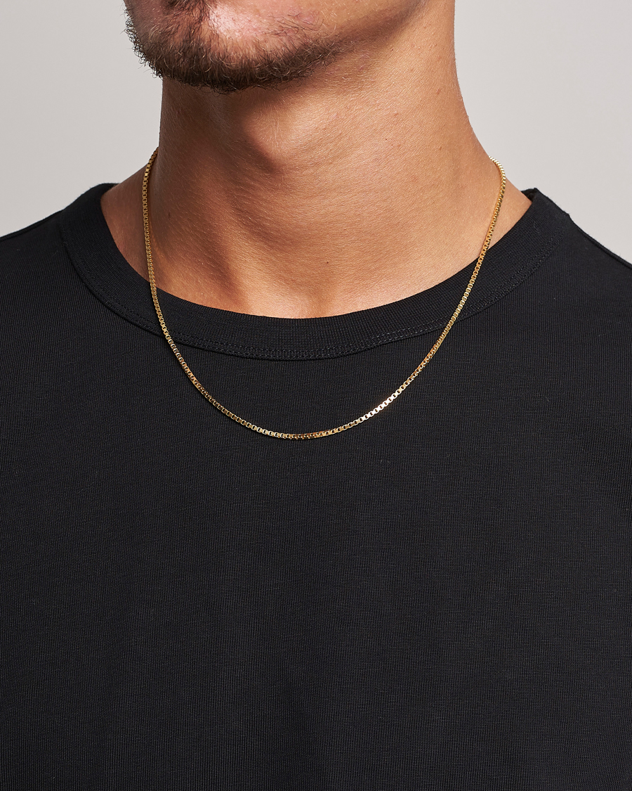Herre | Tom Wood Square Chain M Necklace Gold | Tom Wood | Square Chain M Necklace Gold