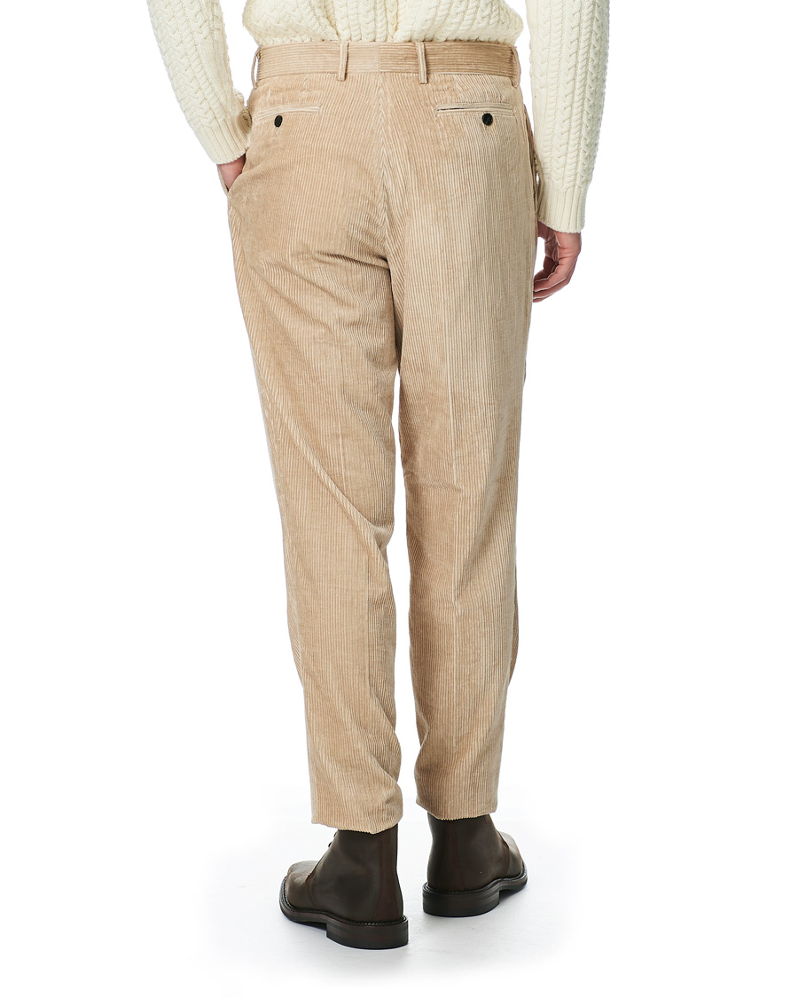 Herre | Bukser | Mackintosh | Wild Pleated Cord Trousers Beige