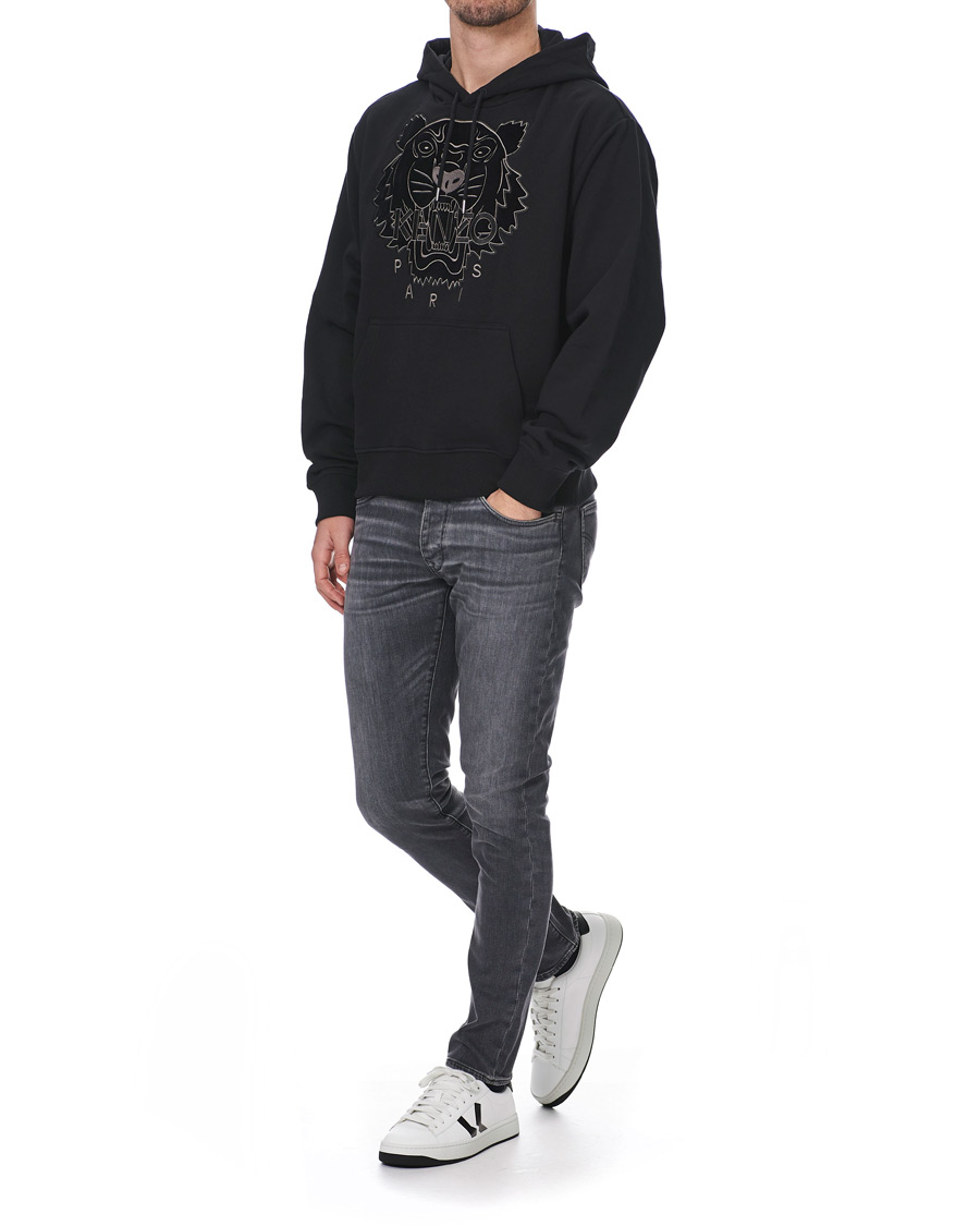 Herre | Jakker | KENZO | Velvet Tiger Head Hoodie Black