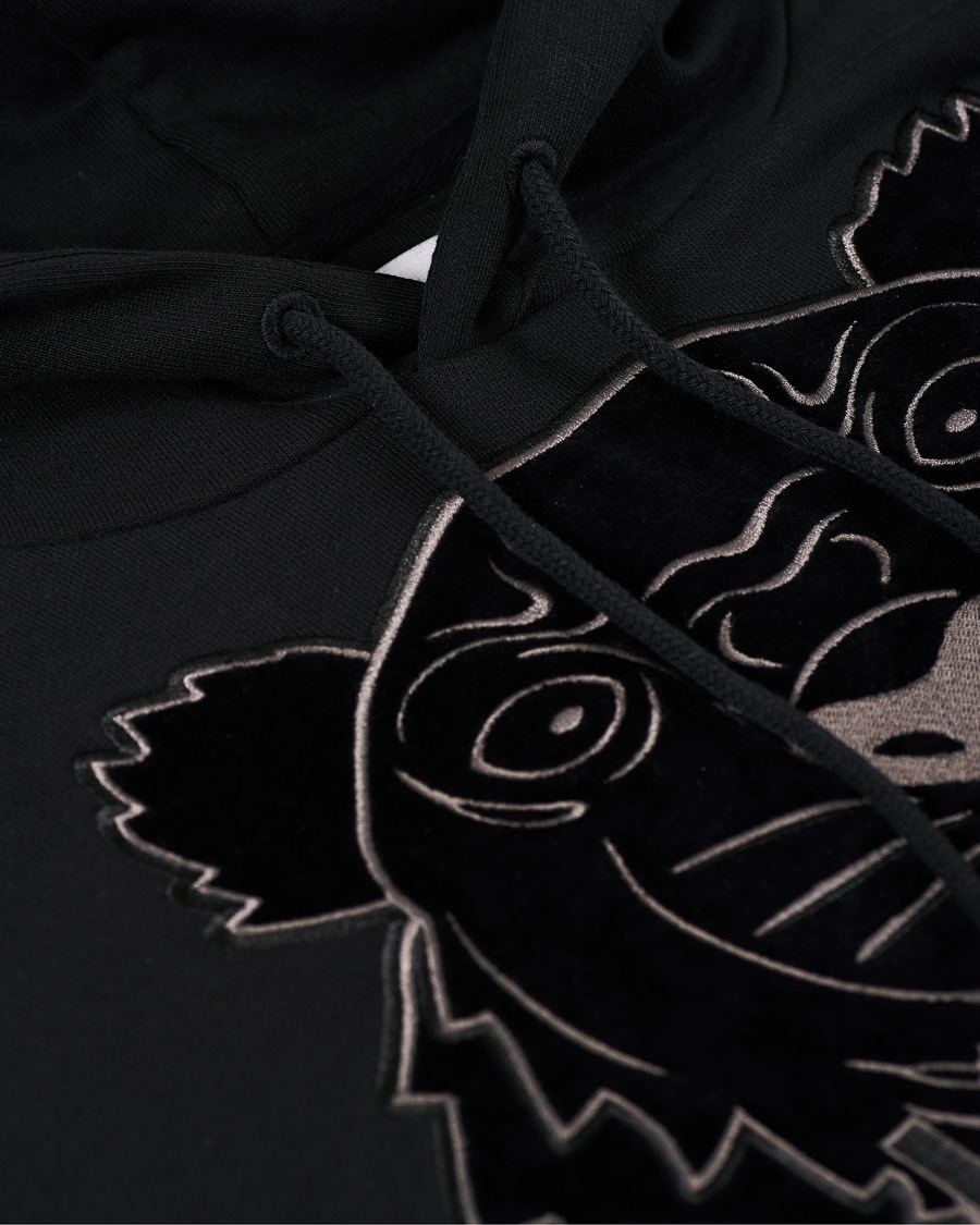 Herre | Jakker | KENZO | Velvet Tiger Head Hoodie Black