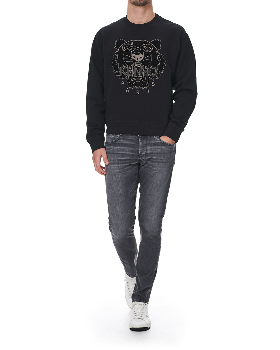 Herre | Gensere | KENZO | Velvet Tiger Head Crew Neck Sweatshirt Black