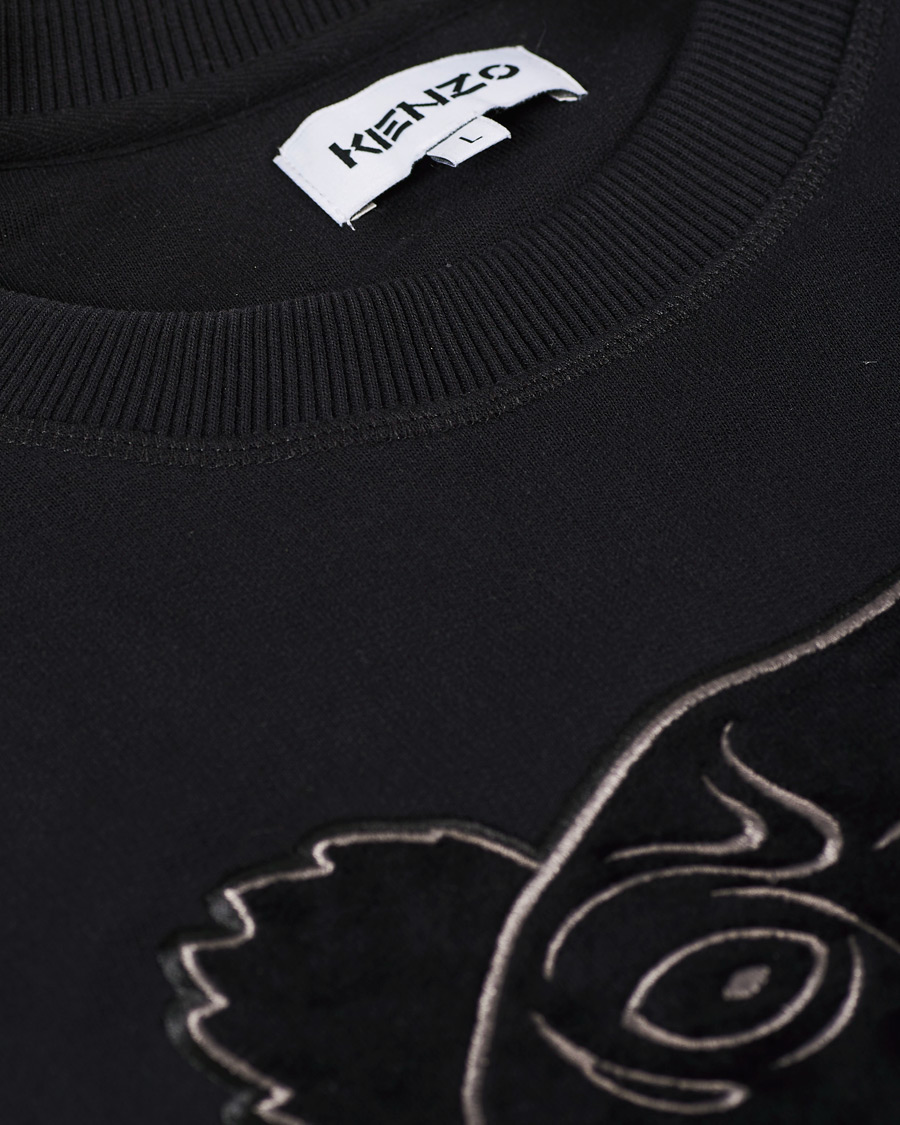 Herre | Gensere | KENZO | Velvet Tiger Head Crew Neck Sweatshirt Black