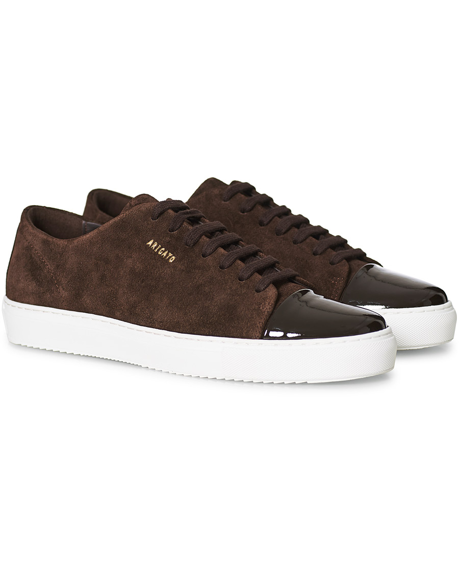 Herre | Axel Arigato Patent Cap Toe Sneaker Brown Suede | Axel Arigato | Patent Cap Toe Sneaker Brown Suede