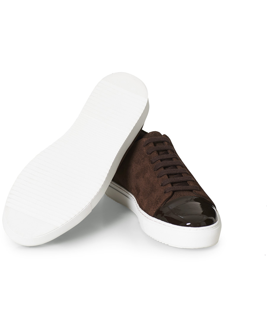 Herre | Axel Arigato Patent Cap Toe Sneaker Brown Suede | Axel Arigato | Patent Cap Toe Sneaker Brown Suede