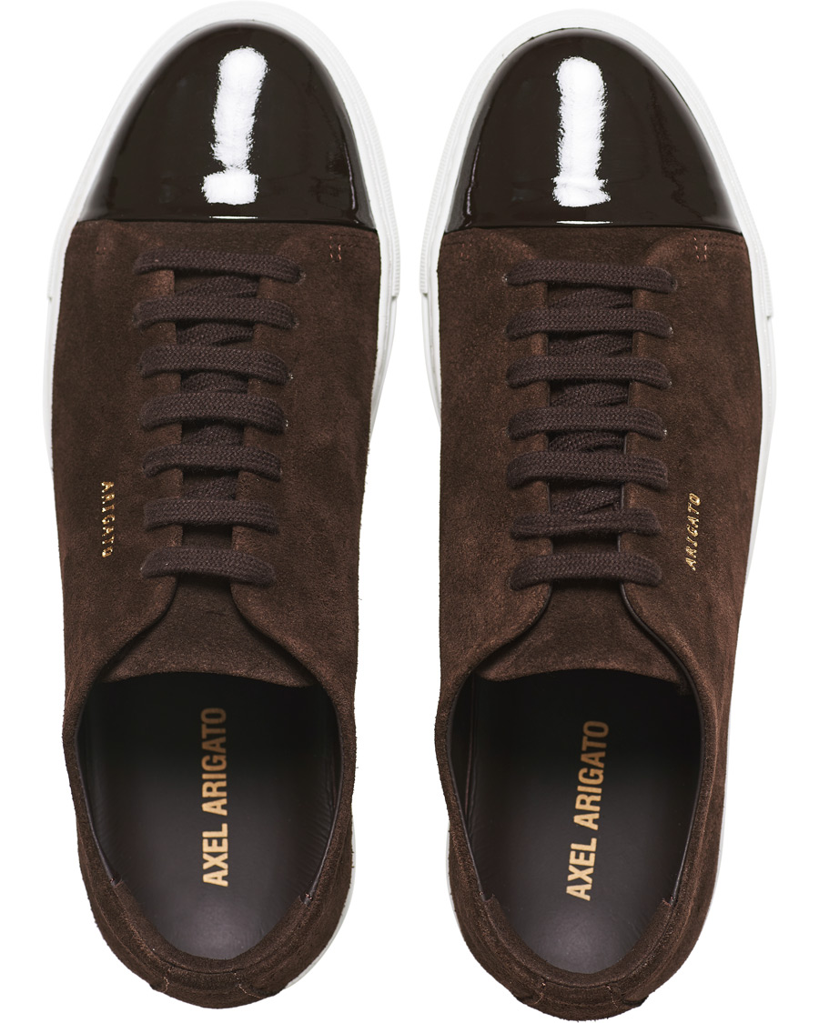 Herre | Axel Arigato Patent Cap Toe Sneaker Brown Suede | Axel Arigato | Patent Cap Toe Sneaker Brown Suede