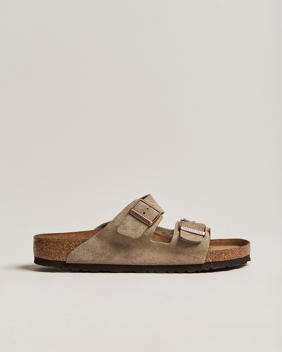 Herre | Sandaler og tøfler | BIRKENSTOCK | Arizona Soft Footbed Taupe Suede