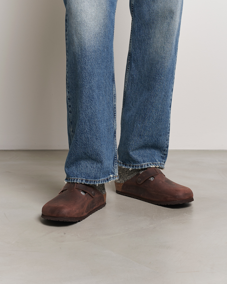 Herre | Sandaler og tøfler | BIRKENSTOCK | Boston Classic Footbed Habana Oiled Leather