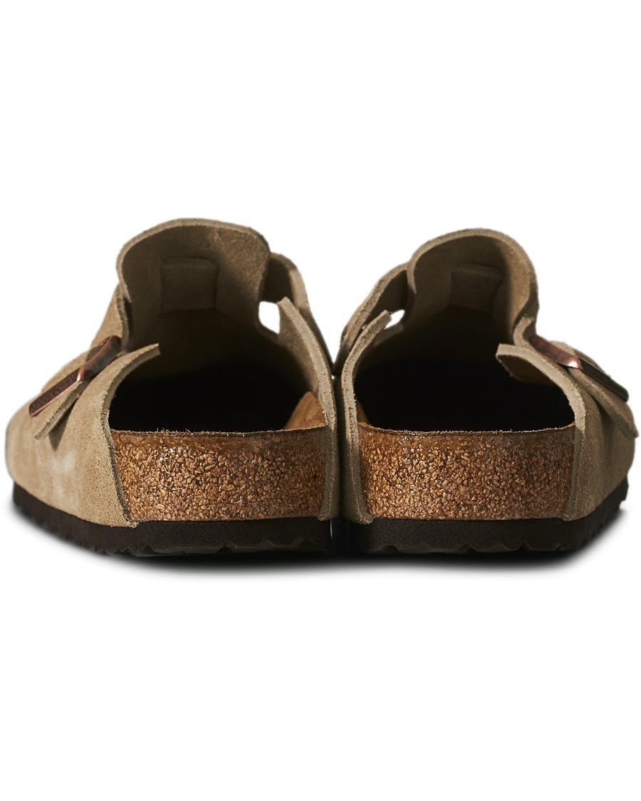 Herre | BIRKENSTOCK Boston Soft Footbed Taupe Suede | BIRKENSTOCK | Boston Soft Footbed Taupe Suede