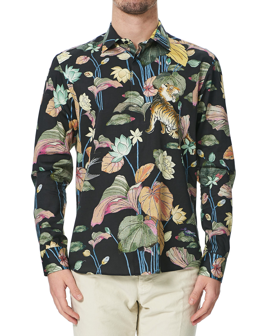 Herre | Skjorter | Etro | Oriental Tiger Printed Shirt Black
