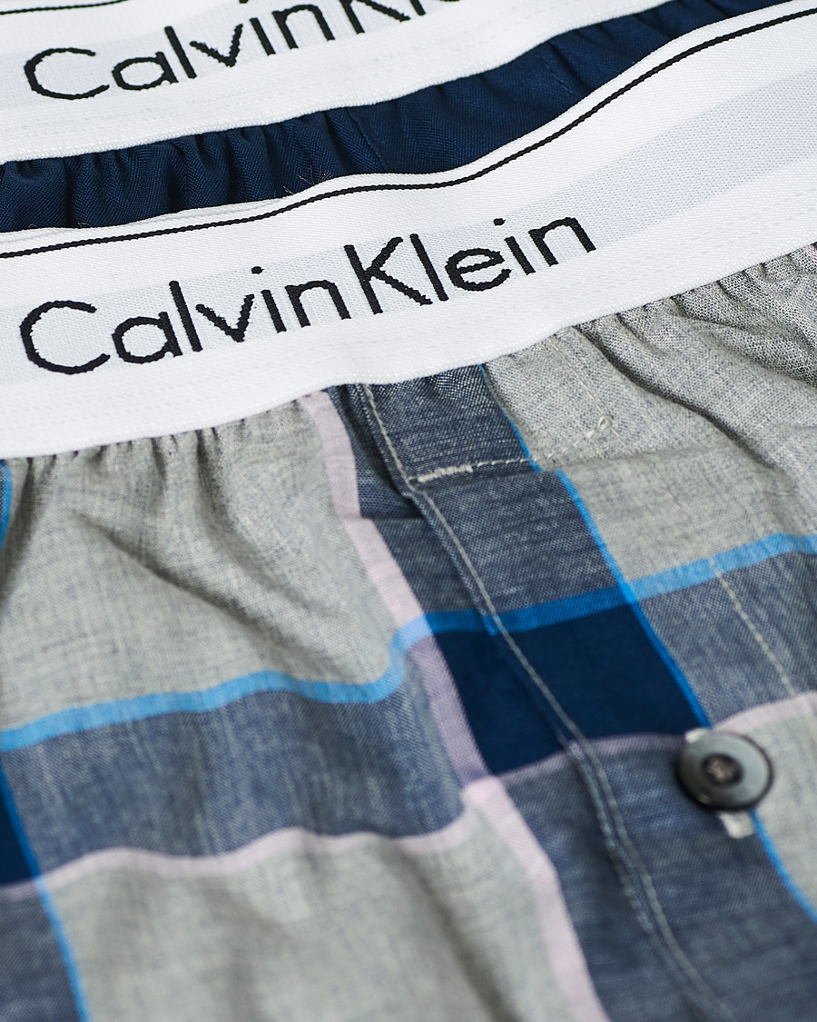 Herre | Undertøy | Calvin Klein | Modern Cotton Stretch Boxer 2-Pack Navy/Grey Heather