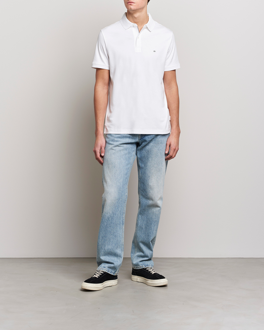 Herre | Pikéer | Calvin Klein | Liquid Touch Slim Fit Polo Bright White