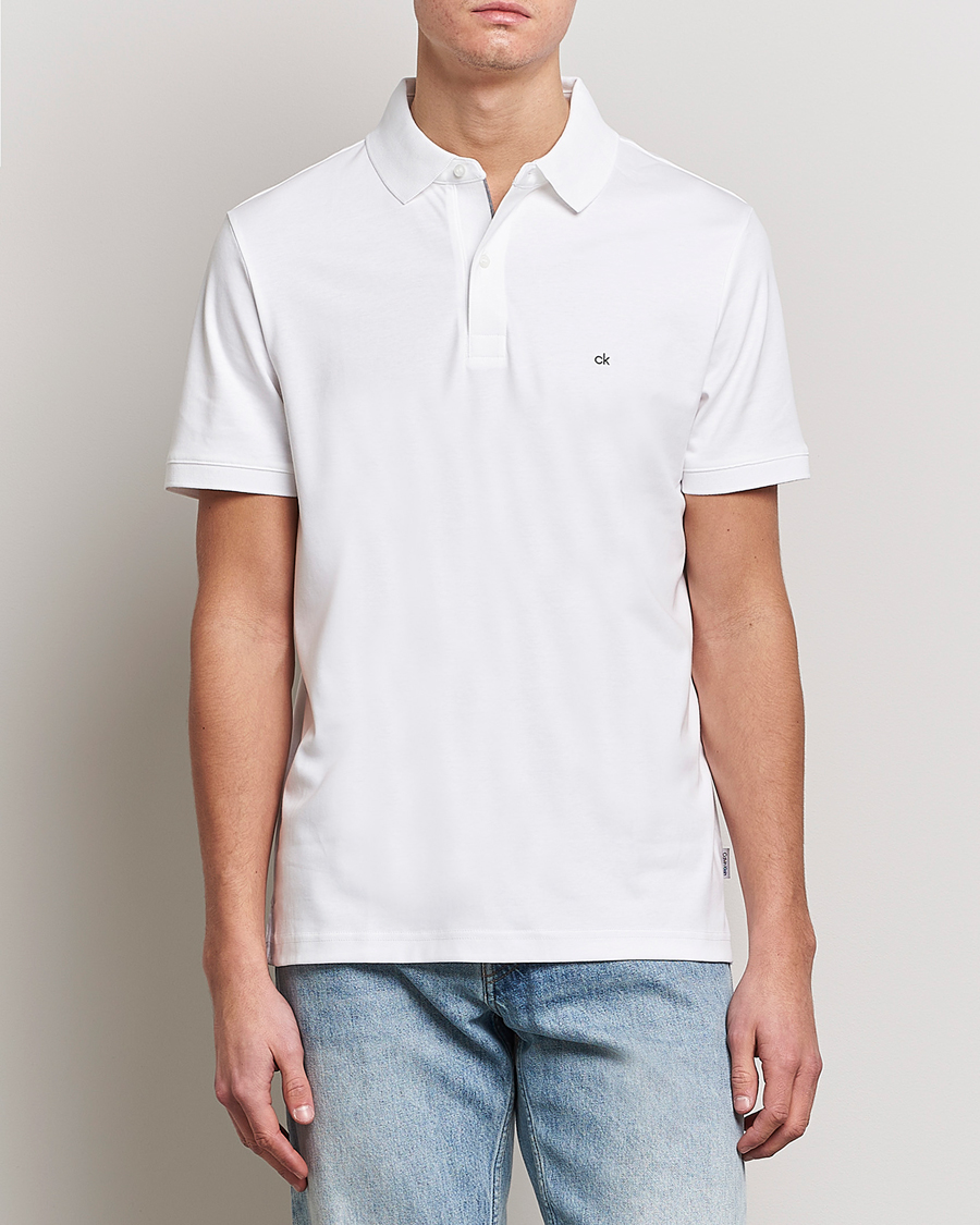 Herre | Pikéer | Calvin Klein | Liquid Touch Slim Fit Polo Bright White
