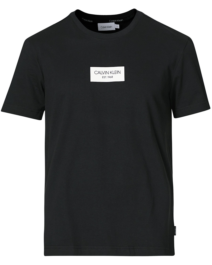 Herre | T-Shirts | Calvin Klein | Chest Box Logo Crew Neck Tee Black