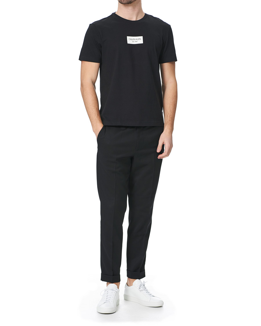 Herre | T-Shirts | Calvin Klein | Chest Box Logo Crew Neck Tee Black