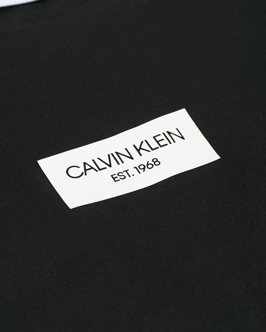 Herre | T-Shirts | Calvin Klein | Chest Box Logo Crew Neck Tee Black