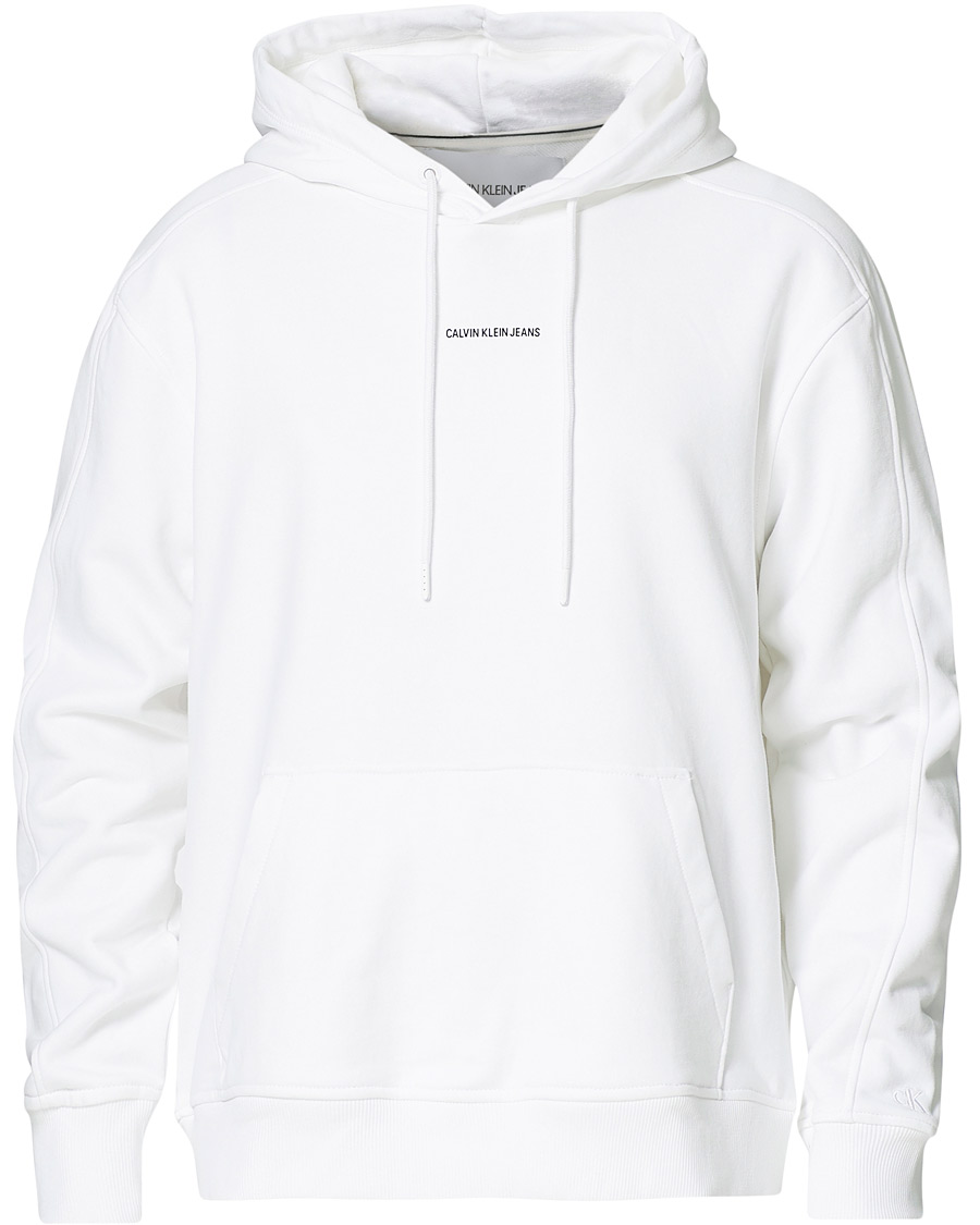 Herre | Gensere | Calvin Klein Jeans | Micro Branding Hoodie White
