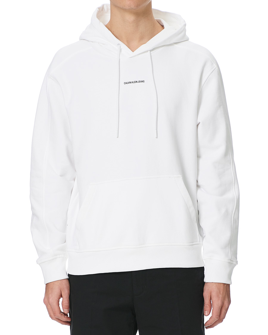 Herre | Gensere | Calvin Klein Jeans | Micro Branding Hoodie White