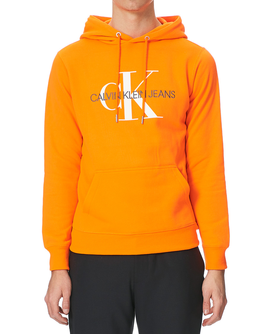 Herre | Gensere | Calvin Klein Jeans | Monogram Regular Hoodie Shocking Orange