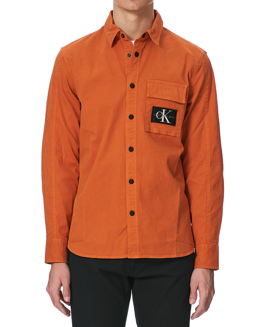 Herre | Skjorter | Calvin Klein Jeans | Garment Dyed Shirt Rusty Orange