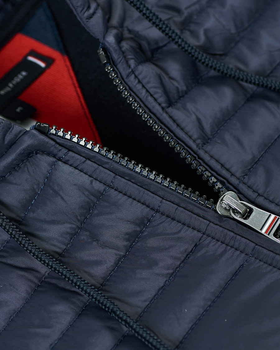 Herre | Jakker | Tommy Hilfiger | Jacquard Mixed Media Zip Hoodie Desert Sky