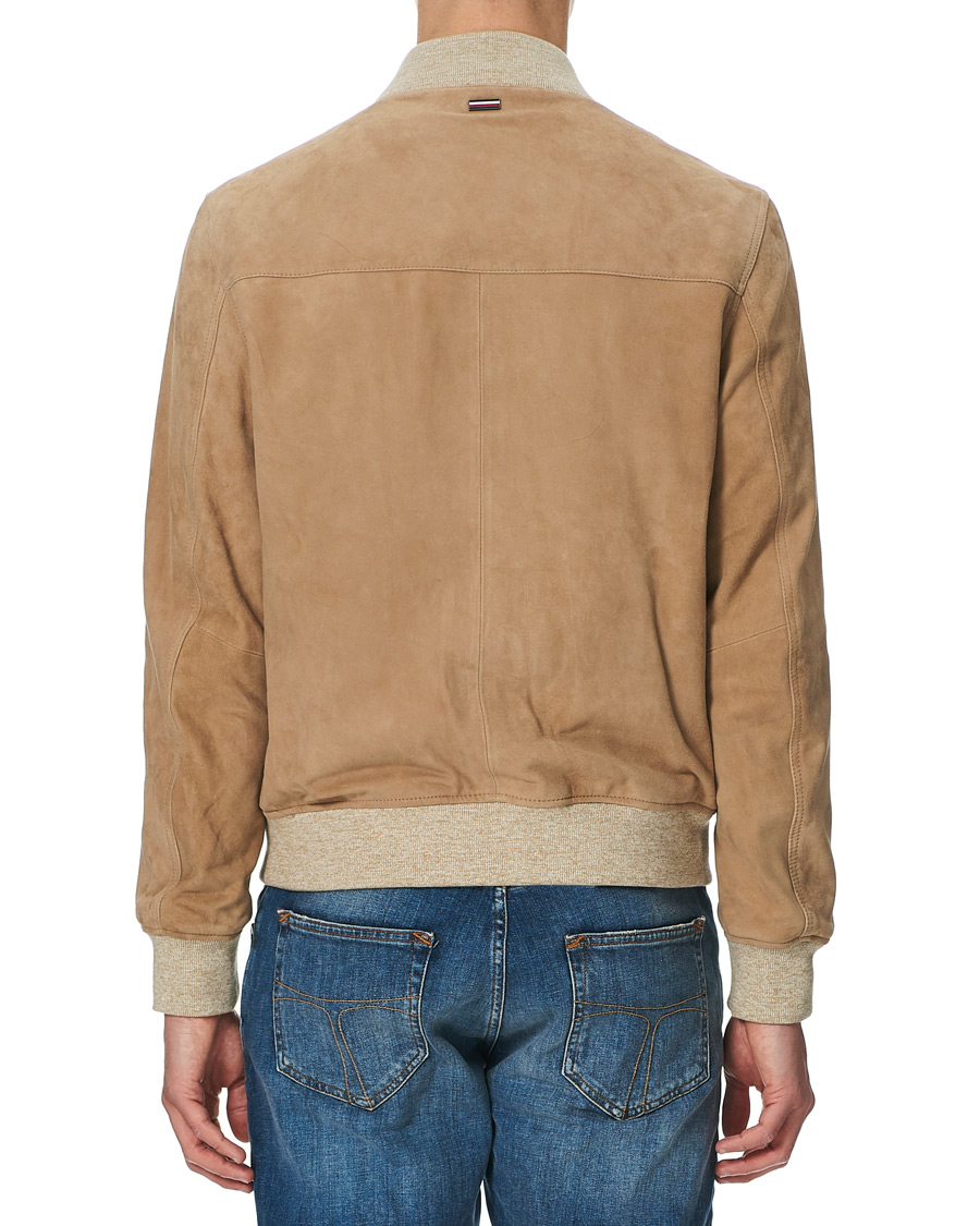 Herre | Jakker | Tommy Hilfiger | Suede Bomber Jacket Camel