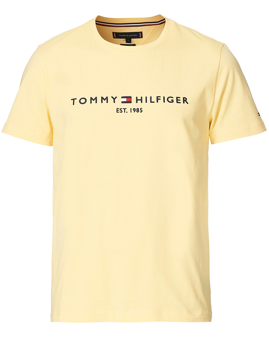 Herre | T-Shirts | Tommy Hilfiger | Logo Crew Neck Tee Delicate Yellow