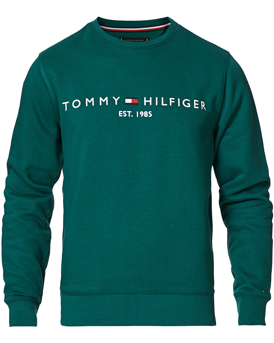 Herre | Gensere | Tommy Hilfiger | Logo Crew Neck Sweatshirt Rural Green