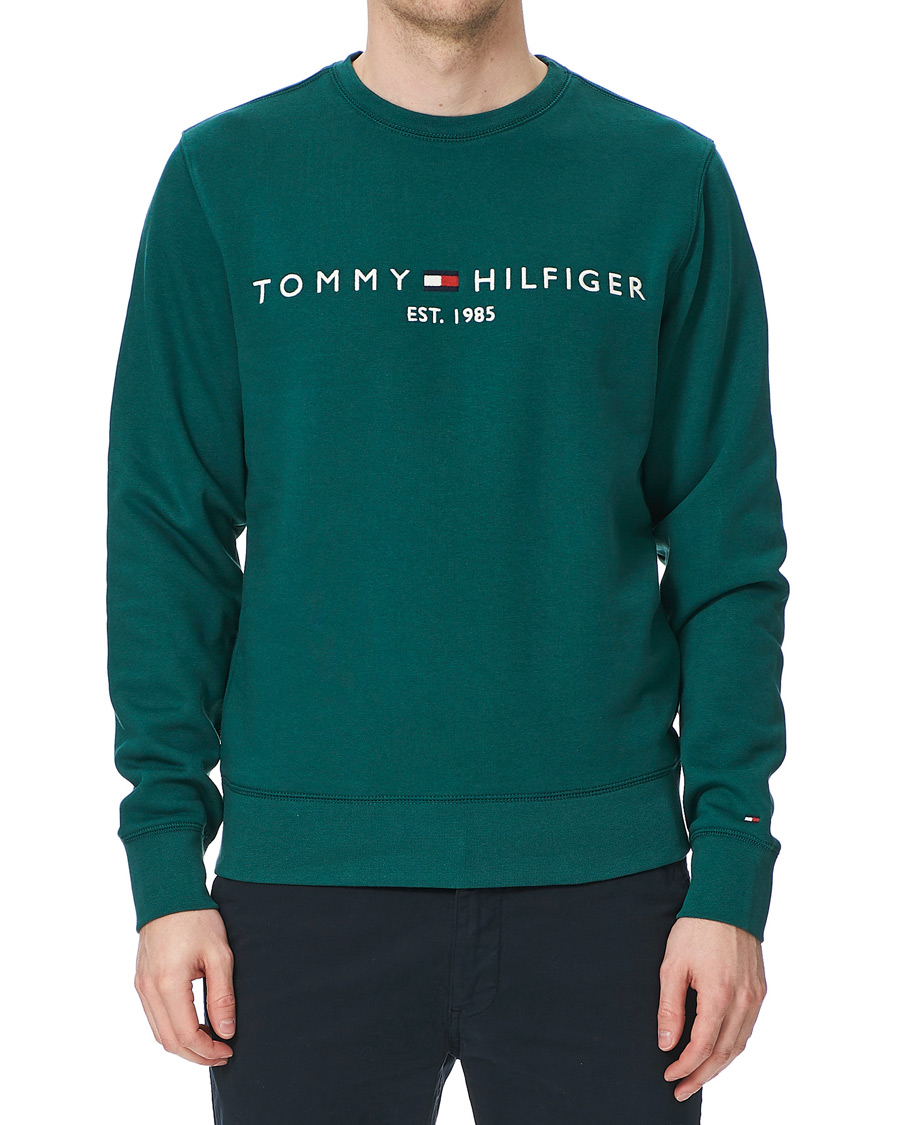 Herre | Gensere | Tommy Hilfiger | Logo Crew Neck Sweatshirt Rural Green