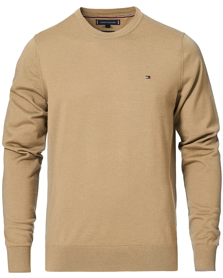 Herre | Gensere | Tommy Hilfiger | Fine Gauge Merino Wool Crew Neck Camel