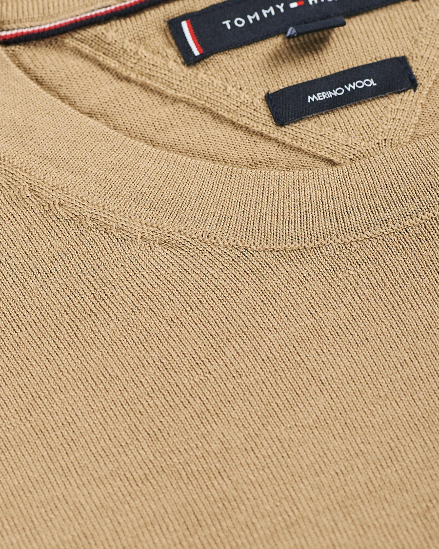 Herre | Gensere | Tommy Hilfiger | Fine Gauge Merino Wool Crew Neck Camel