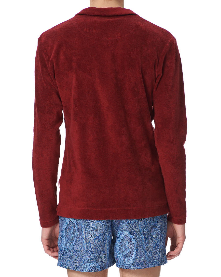 Herre | Gensere | Orlebar Brown | Terry Long Sleeve Polo Mulberry