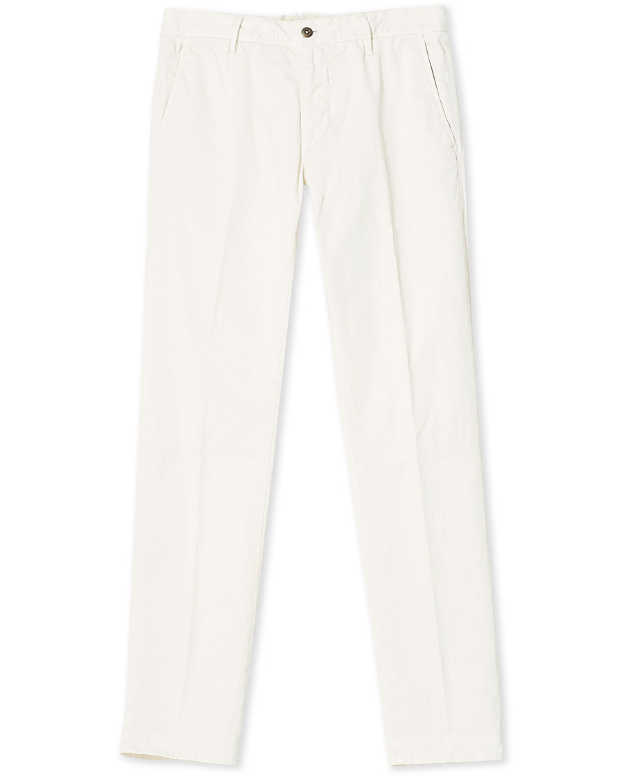 Herre | Bukser | Incotex | Slim Fit Garment Dyed Slacks Off White