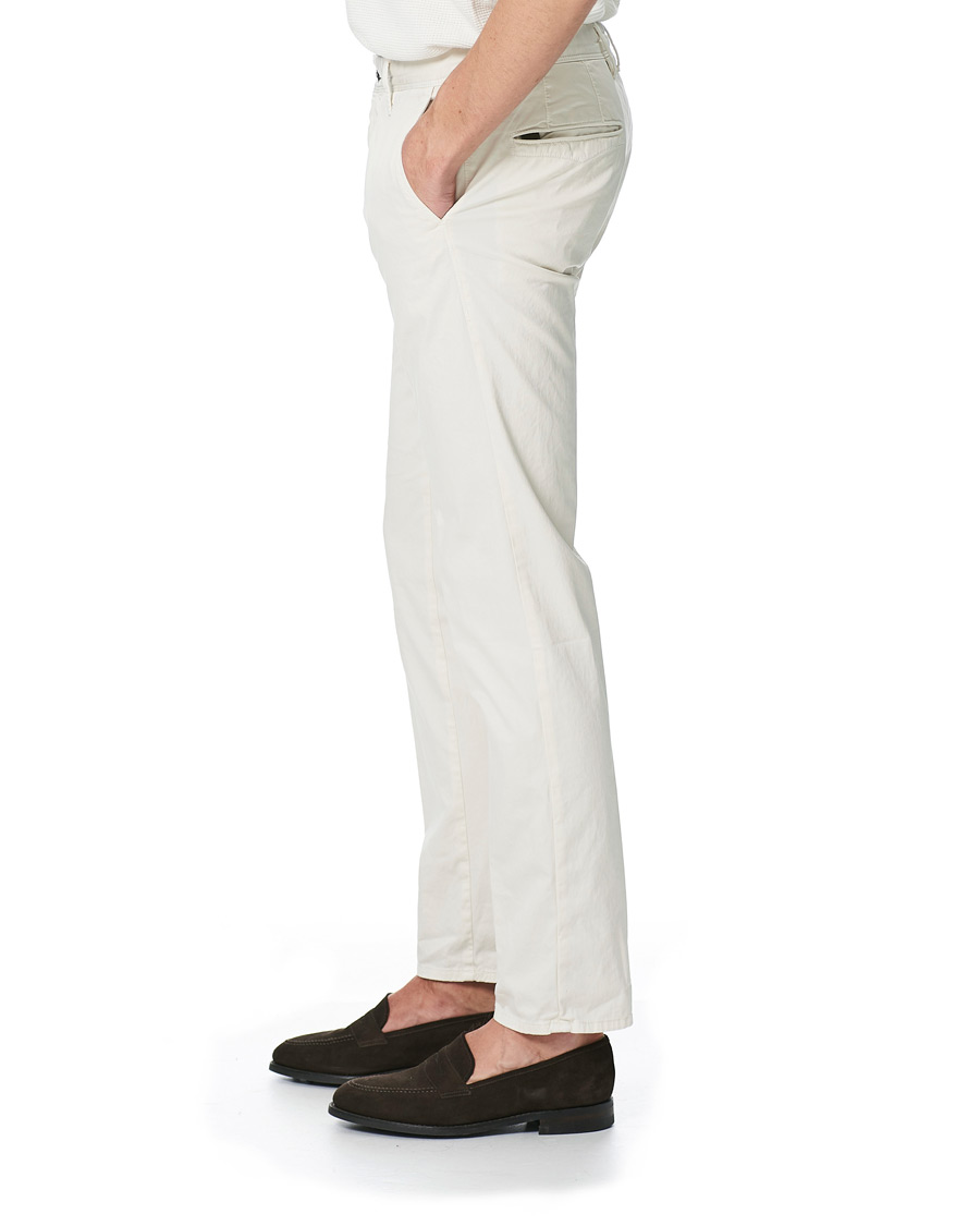 Herre | Bukser | Incotex | Slim Fit Garment Dyed Slacks Off White