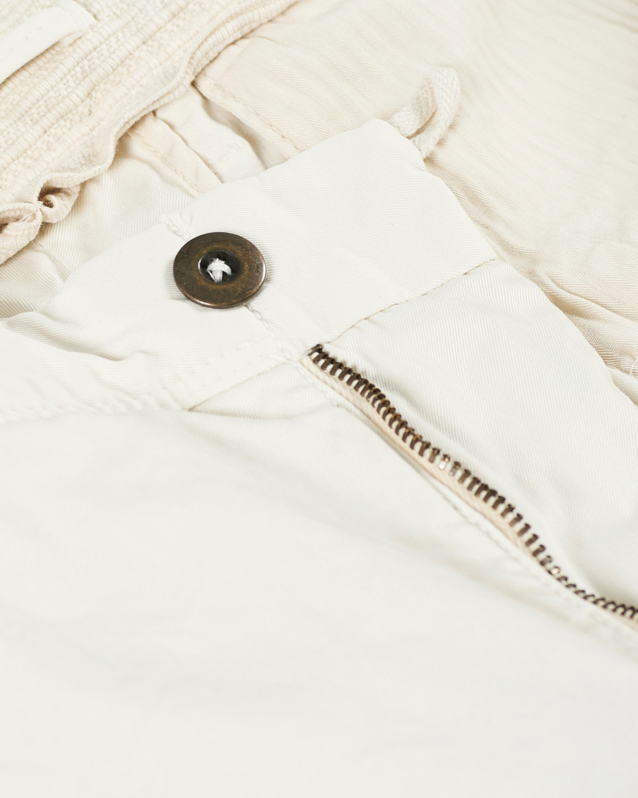 Herre | Bukser | Incotex | Slim Fit Garment Dyed Slacks Off White