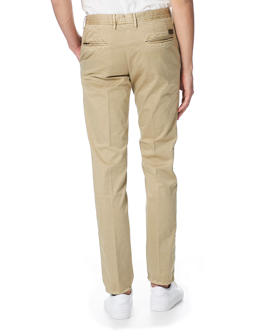 Herre | Bukser | Incotex | Slim Fit Garment Dyed Slacks Beige