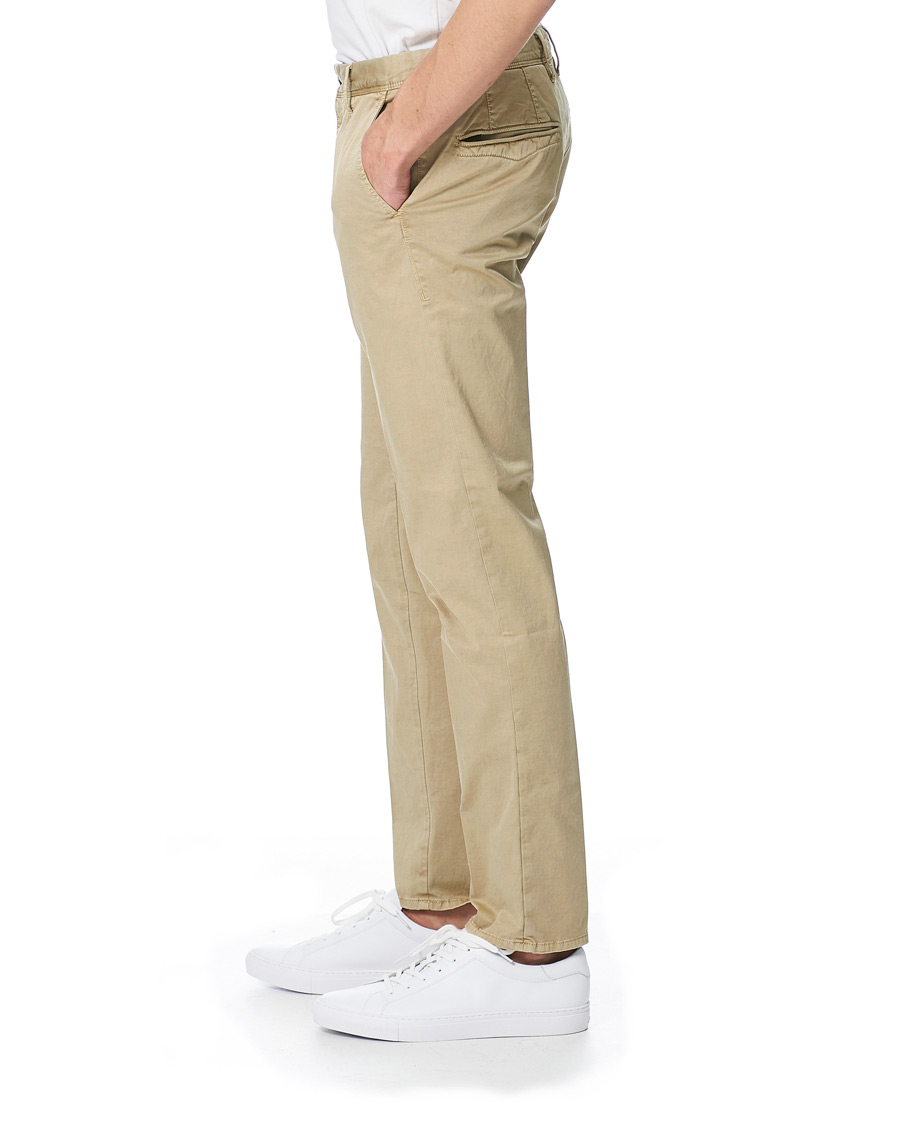 Herre | Bukser | Incotex | Slim Fit Garment Dyed Slacks Beige