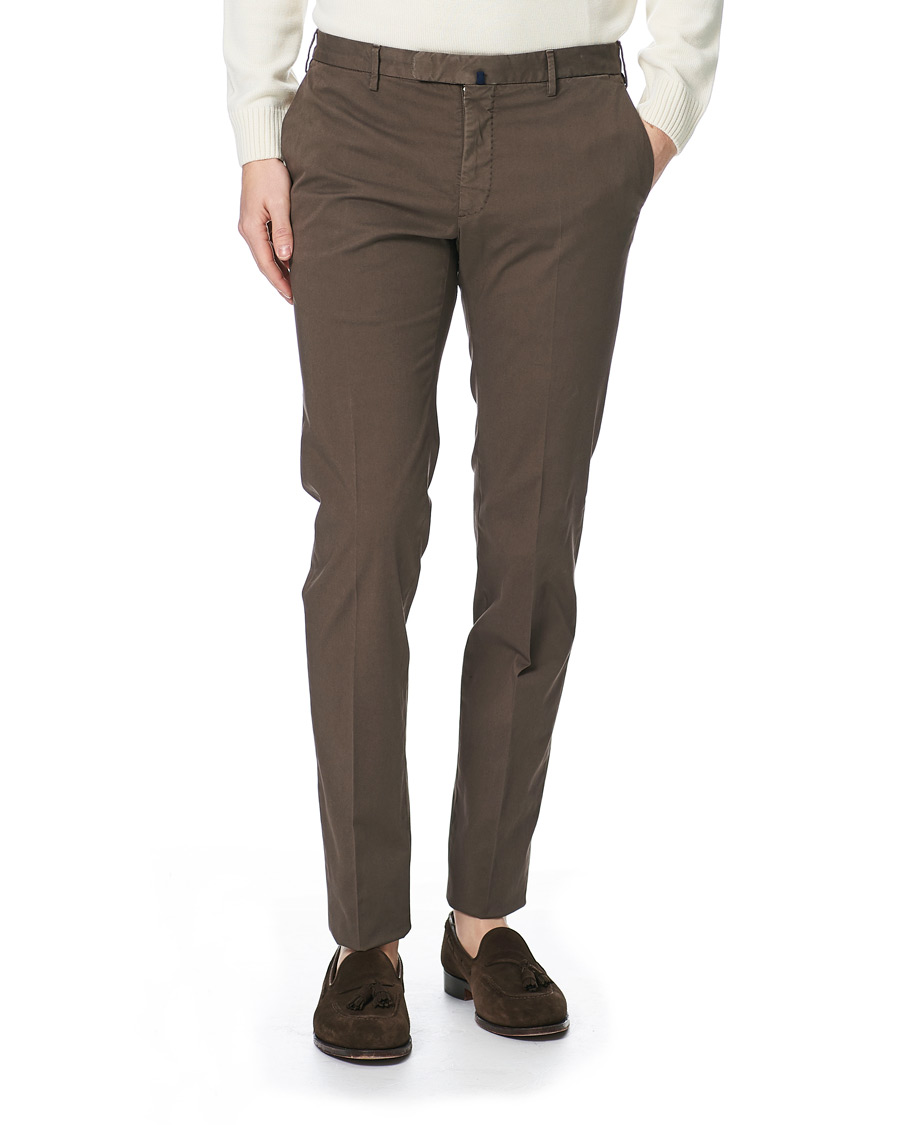 Herre | Bukser | Incotex | Slim Fit Stretch Chinos Dark Brown