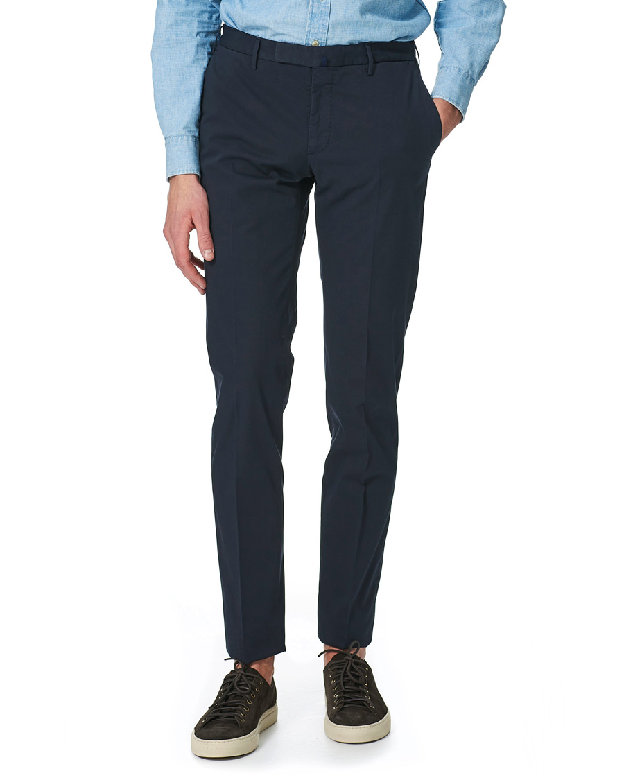 Herre | Bukser | Incotex | Slim Fit Stretch Chinos Navy