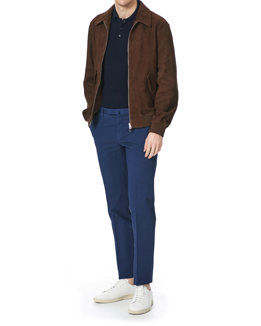 Herre | Bukser | Incotex | Slim Fit Stretch Chinos Royal Blue